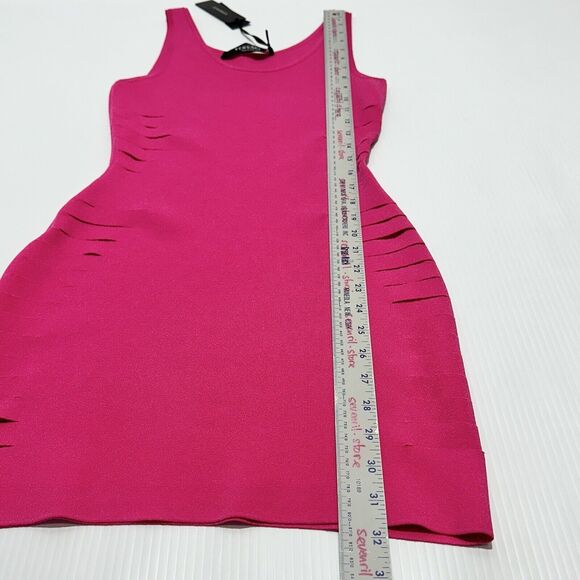 NWT$2,025 Versace Runway Cut Out Stretch Jersey Mini Dress Pink IT 42/ US 6 - Picture 15 of 16